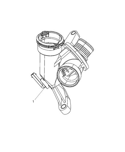 2010 Jeep Patriot Thermostat & Related Parts Diagram 1