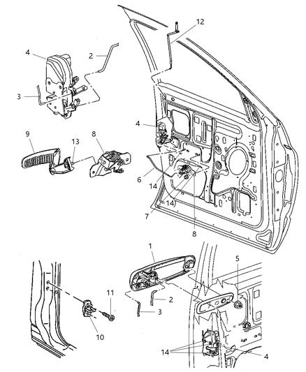 2006 Dodge Ram 1500 Knob-Door Lock Diagram for 5029863AA