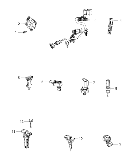 2017 Dodge Durango Sensors, Engine Diagram 1