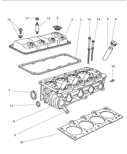 1998 Dodge Stratus Cylinder Head Diagram 1