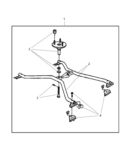 2000 Jeep Cherokee Tire Carrier - Roof Mount Diagram