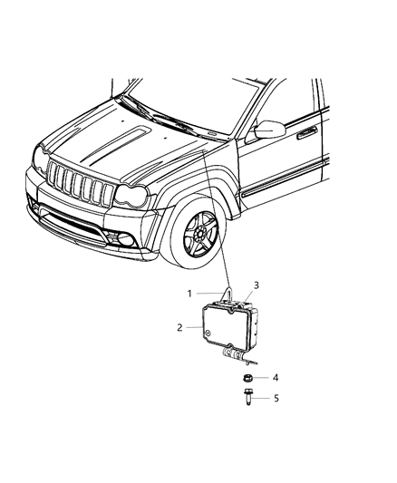 2010 Jeep Commander Modules Brakes, Suspension, Steering Diagram