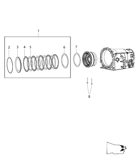 2012 Dodge Durango B2 Clutch Assembly Diagram 1