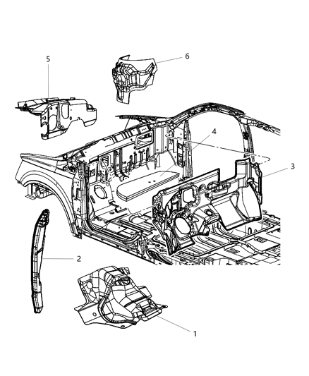 2015 Chrysler Town & Country SILENCER-Dash Panel Diagram for 4680657AE