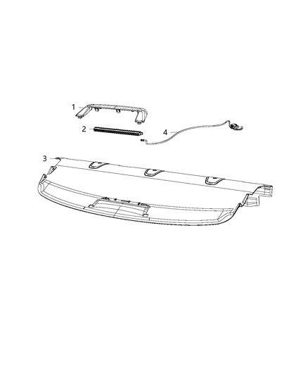 2015 Chrysler 200 Lamp, Center High Mounted Stop Diagram