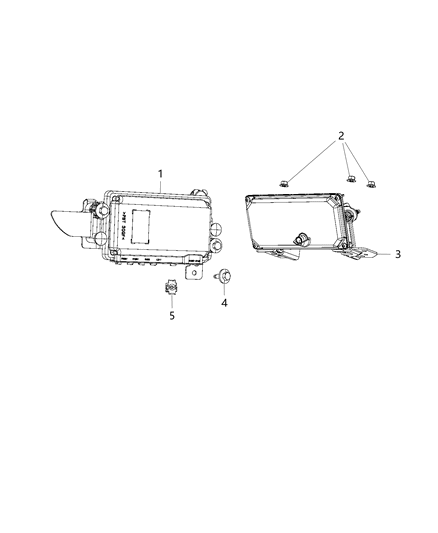 2019 Ram 1500 Module-Forward Facing Diagram for 68320948AF