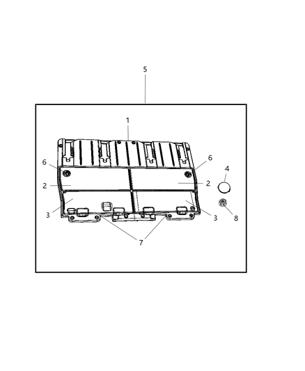 2008 Chrysler Town & Country Latch-Load Floor Cover Diagram for 1MK19BD5AA