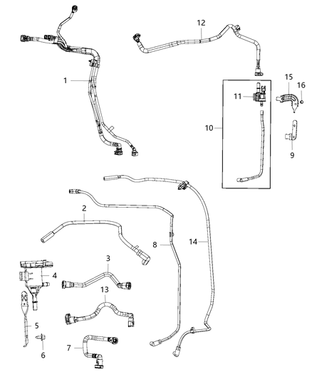 2017 Dodge Charger Hose-CANISTER PURGE Diagram for 68072086AF