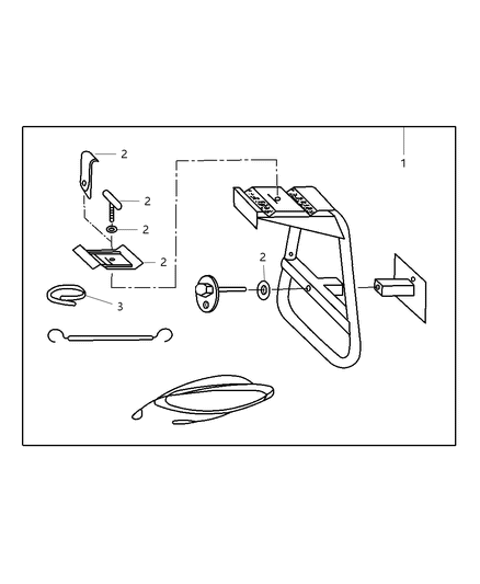 2004 Jeep Liberty Bike Carrier - Spare Tire Mount Diagram