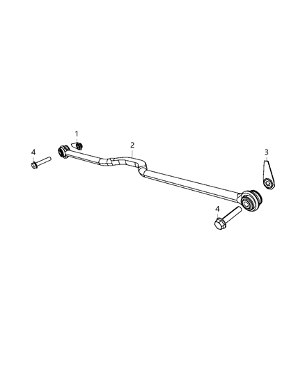 2021 Jeep Gladiator Track Bar, Rear Diagram