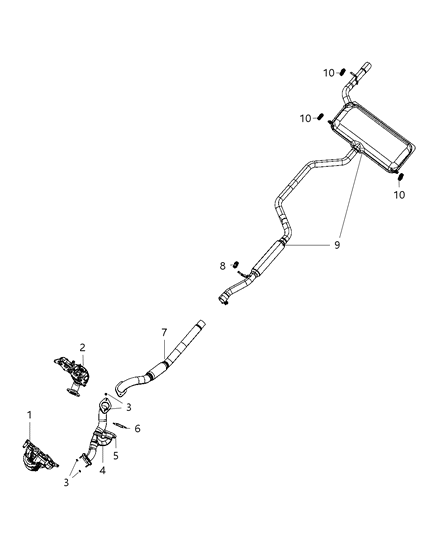 2010 Chrysler Sebring Exhaust System Diagram 5