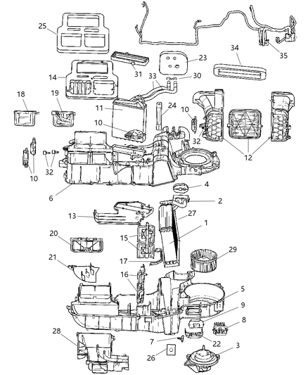 2004 Dodge Durango Door-Distribution Duct Diagram for 5061424AA