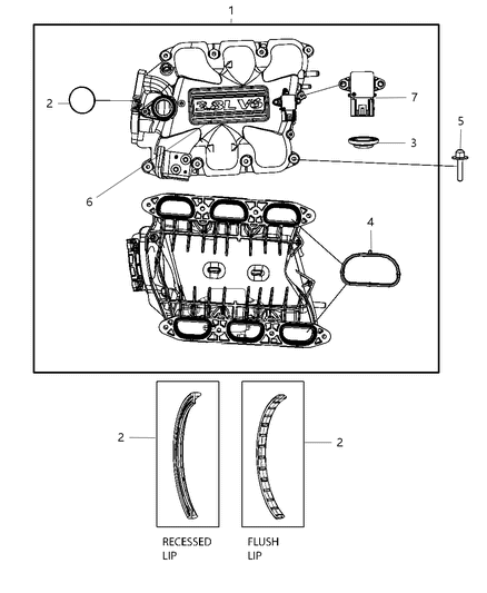 2009 Dodge Grand Caravan Plenum-Intake Manifold Diagram for 4781578AP