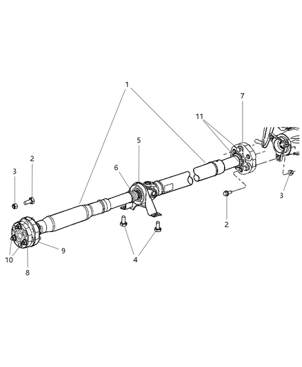 2006 Dodge Charger Shaft - Rear Diagram