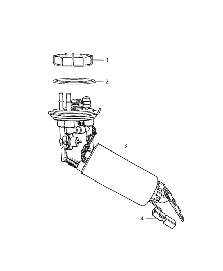2010 Chrysler PT Cruiser Fuel Pump Module/Level Unit Diagram for 5161377AE