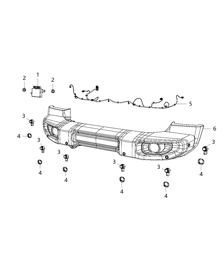 2021 Jeep Gladiator Module-Parking Assist Diagram for 4672768AE