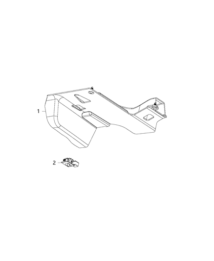 2017 Chrysler 300 INSTRUMEN-Instrument Panel Closeout Diagram for 68335588AC