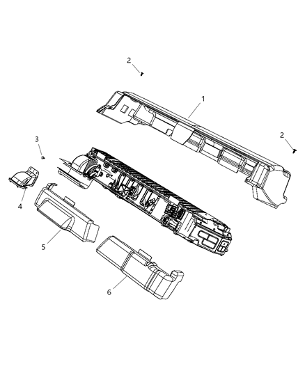 2009 Chrysler Aspen Battery Pack Covers & Duct Diagram