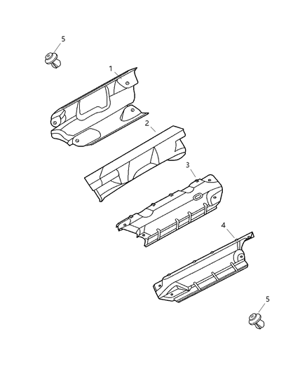 2005 Dodge Dakota Heat Shields Diagram