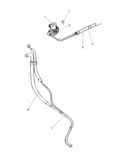 2002 Dodge Dakota Hose Pkg-Emissions Diagram for 5166499AA