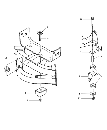 2002 Chrysler Prowler Body Hold Down Diagram