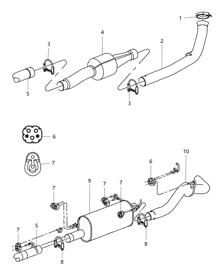 2003 Dodge Ram 2500 Exhaust System Diagram 1