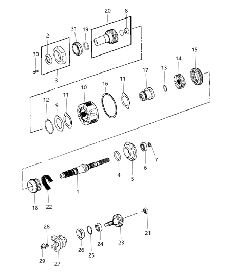 1997 Jeep Cherokee Gear Train Diagram 1