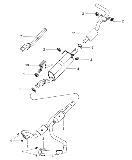 2012 Ram 3500 Converter-Exhaust Diagram for 52122260AG