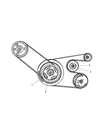 2000 Dodge Caravan Pulley & Related Parts Diagram 1