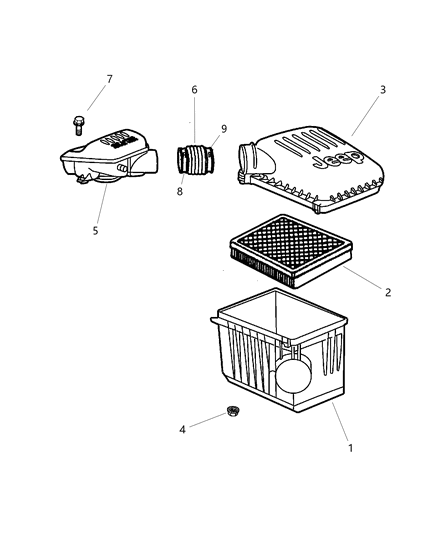 2004 Jeep Grand Cherokee Air Cleaner Diagram 1