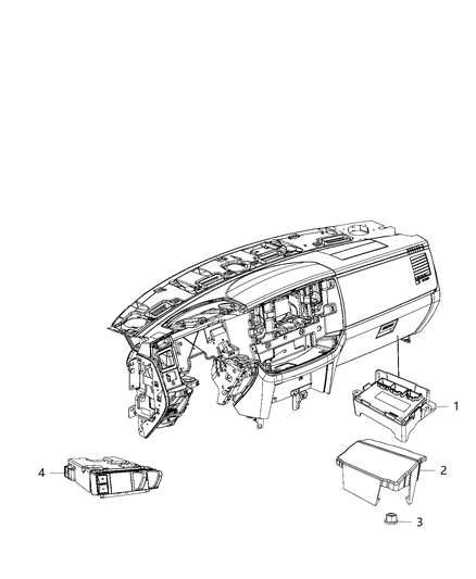 2014 Ram 2500 Modules, Instrument Panel Diagram