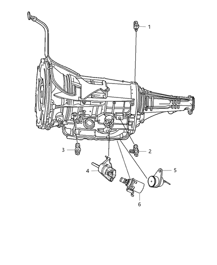 2009 Dodge Ram 1500 Sensors - Powertrain Diagram