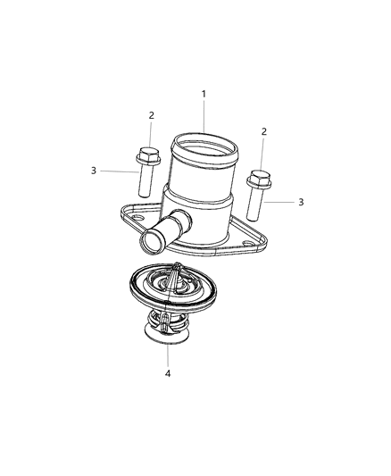 2015 Dodge Challenger Thermostat & Related Parts Diagram 3