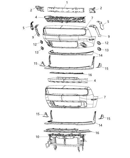 2015 Dodge Challenger Cover-Close-Out Diagram for 68259515AA