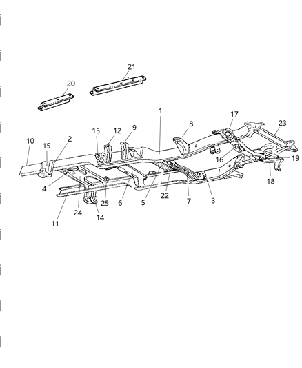 2002 Dodge Ram 2500 Frame-Chassis Diagram for 52020331AH