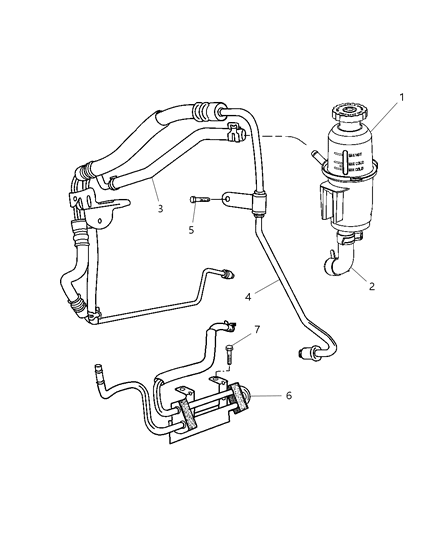 2003 Dodge Neon Power Steering Hoses Diagram 1