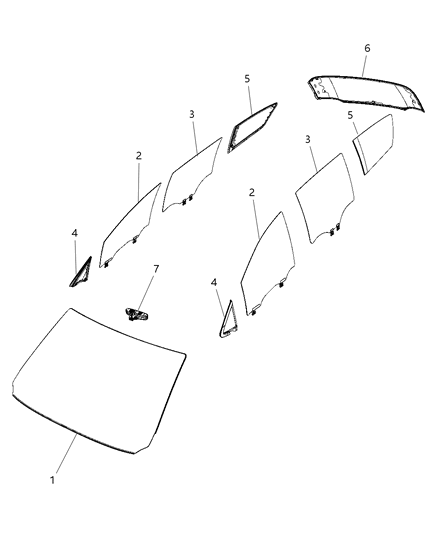 2020 Chrysler Pacifica Quarter Trim Diagram for 68227297AE