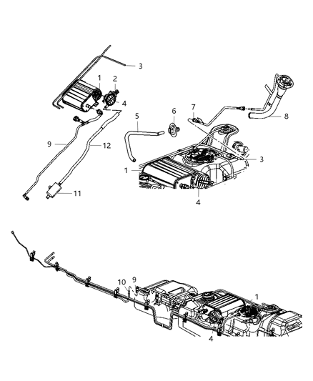 2010 Dodge Dakota CANISTER-Vapor Diagram for 4891747AB