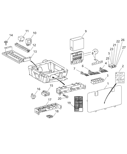 2005 Dodge Sprinter 2500 Terminal Diagram for 5133405AA