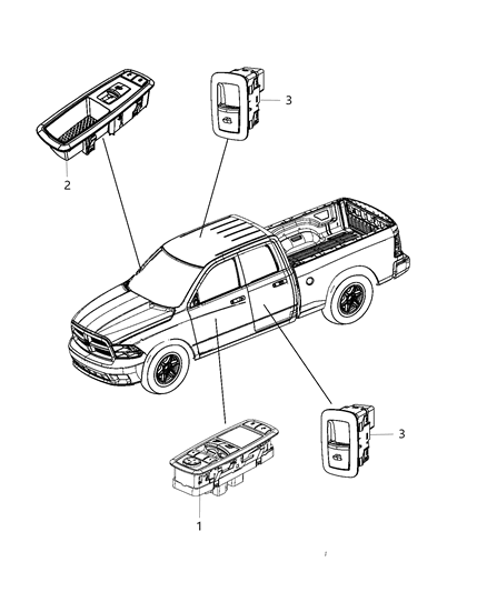 2014 Ram 1500 Switches Door Diagram