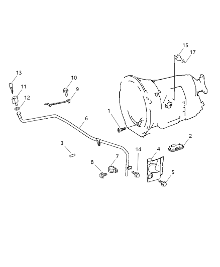 2008 Dodge Sprinter 2500 Oil Filler Tube & Related Parts Diagram