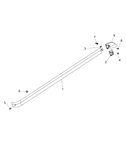 2018 Ram ProMaster 3500 Track-Sliding Door Diagram for 68229649AB