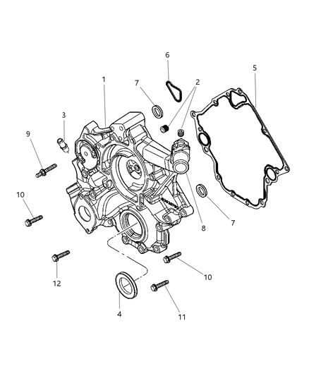 2003 Dodge Dakota Cover-Timing Belt Diagram for 53021714AB