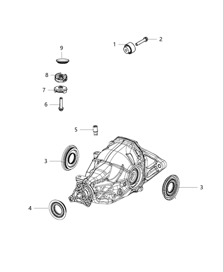 2013 Dodge Charger Housing And Differential With Internal Components Diagram 1