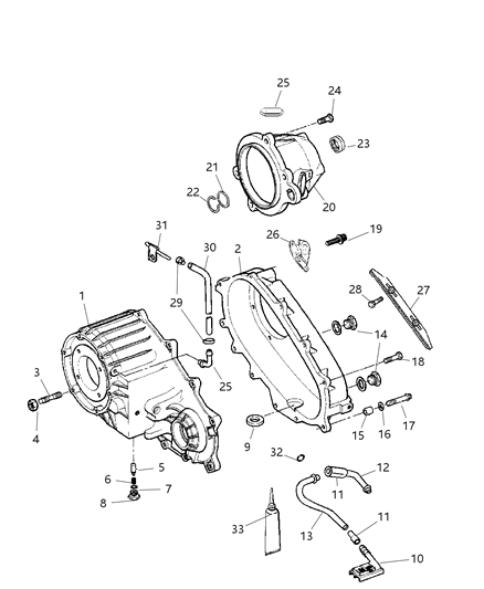 1999 Jeep Grand Cherokee Case & Related Parts Diagram 2