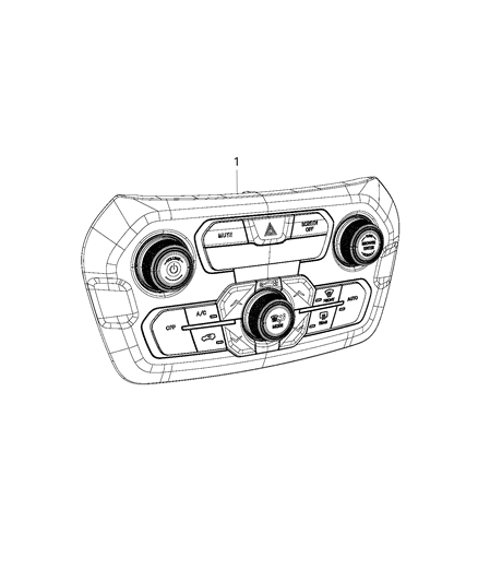 2019 Jeep Renegade A/C & Heater Controls Diagram