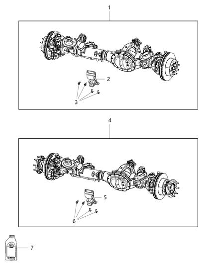 2019 Ram 3500 Shock Absorber Diagram for 68449643AA