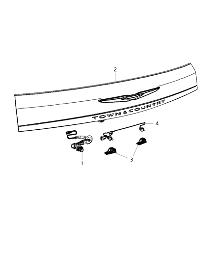 2015 Chrysler Town & Country Camera Diagram for 56054157AE