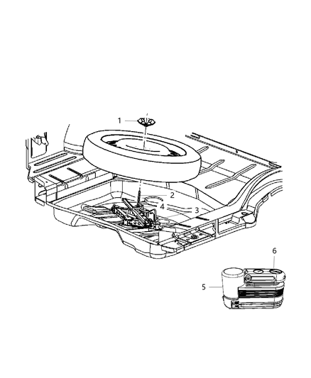 2010 Dodge Challenger Jack-Scissors Diagram for 4895015AC