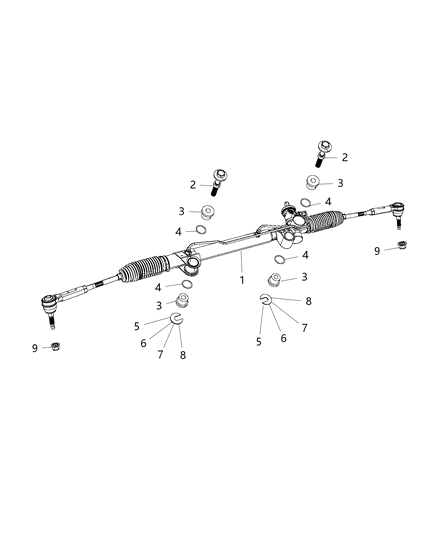 2015 Dodge Viper Gear Rack & Pinion Diagram